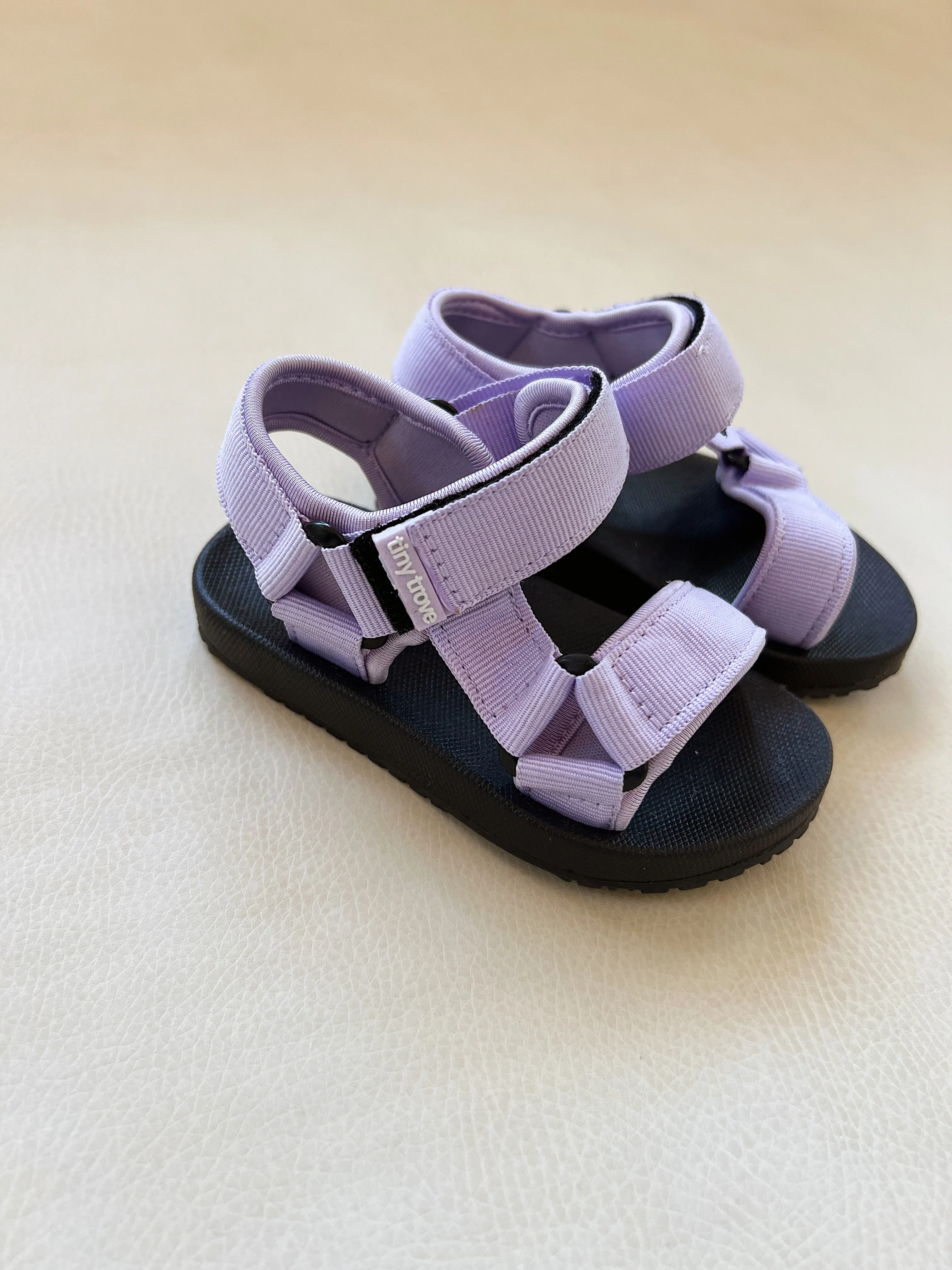 Olympia Velcro Sandals - Lilac