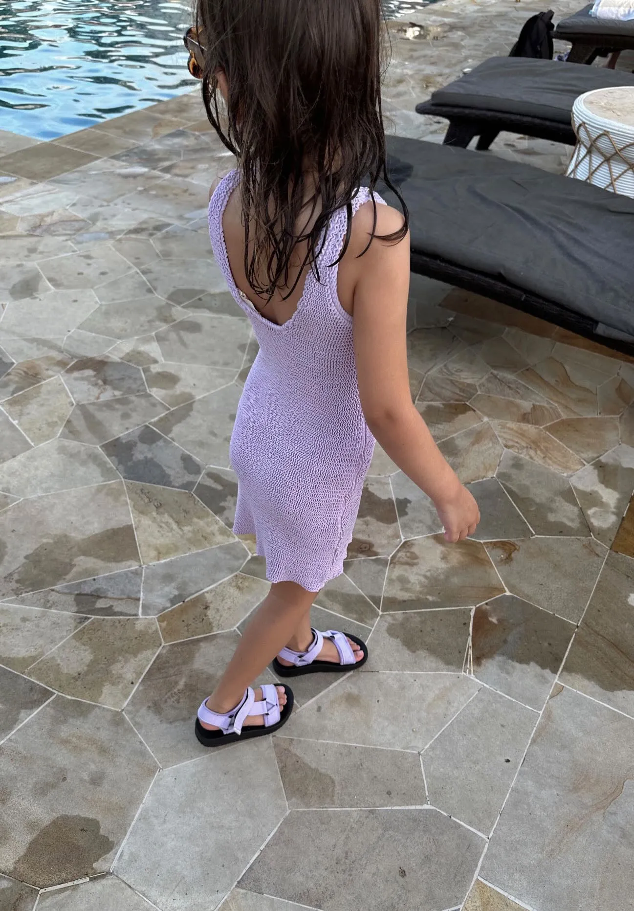 Olympia Velcro Sandals - Lilac