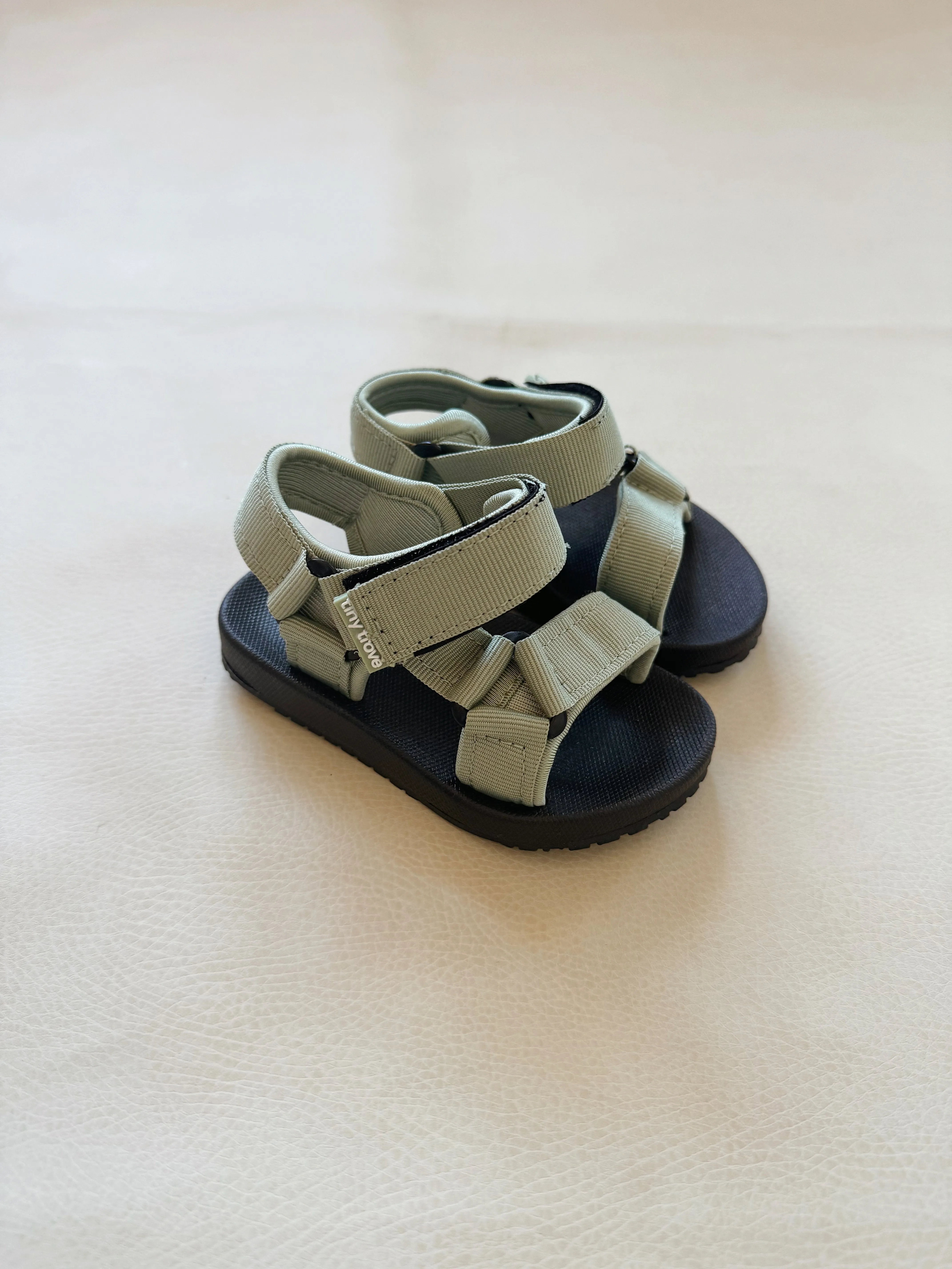 Olympia Velcro Sandals - Sage