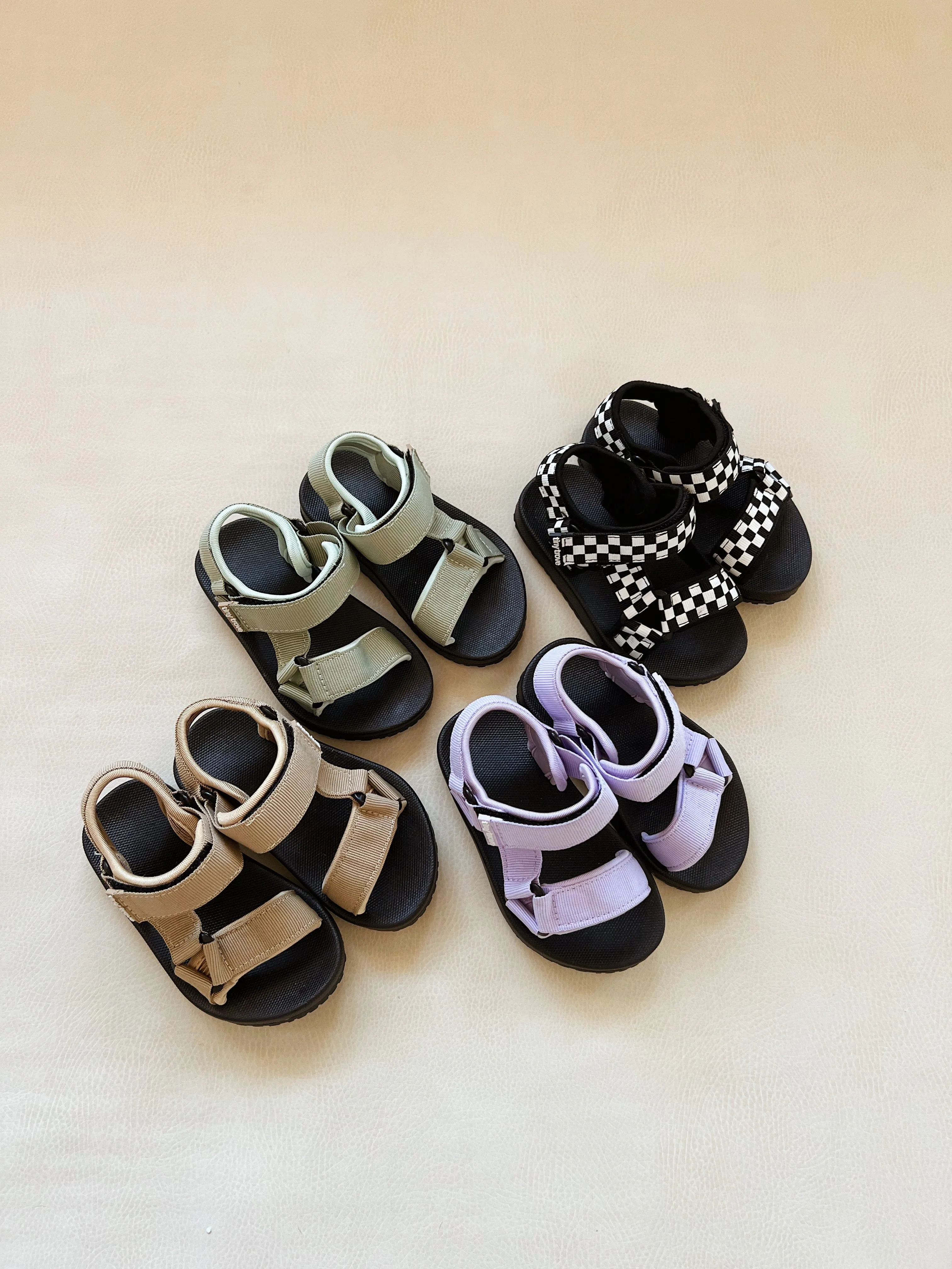 Olympia Velcro Sandals - Sage