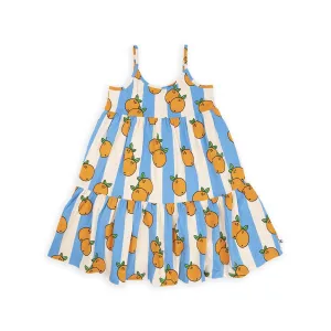 Orange Flared Halter Dress - 1 Left Size 12-14 years