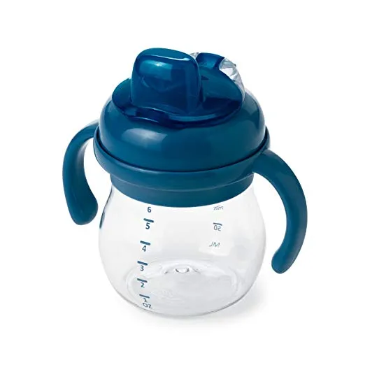 OXO Tot Grow Soft Spout Sippy Cup With Removable Handles 6oz/150ml 4m  - Navy