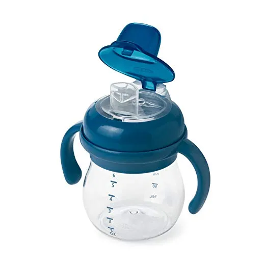 OXO Tot Grow Soft Spout Sippy Cup With Removable Handles 6oz/150ml 4m  - Navy
