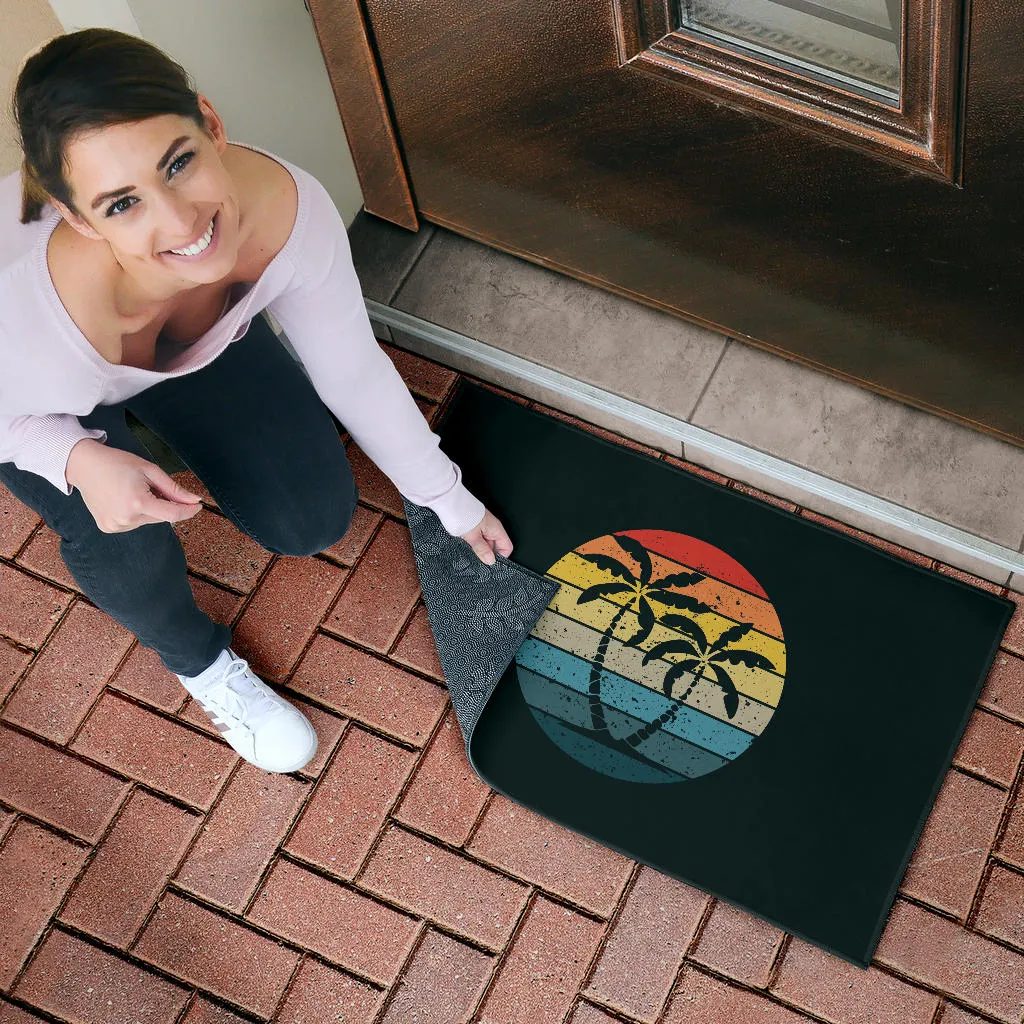 Palm Trees Retro Sunset Doormats