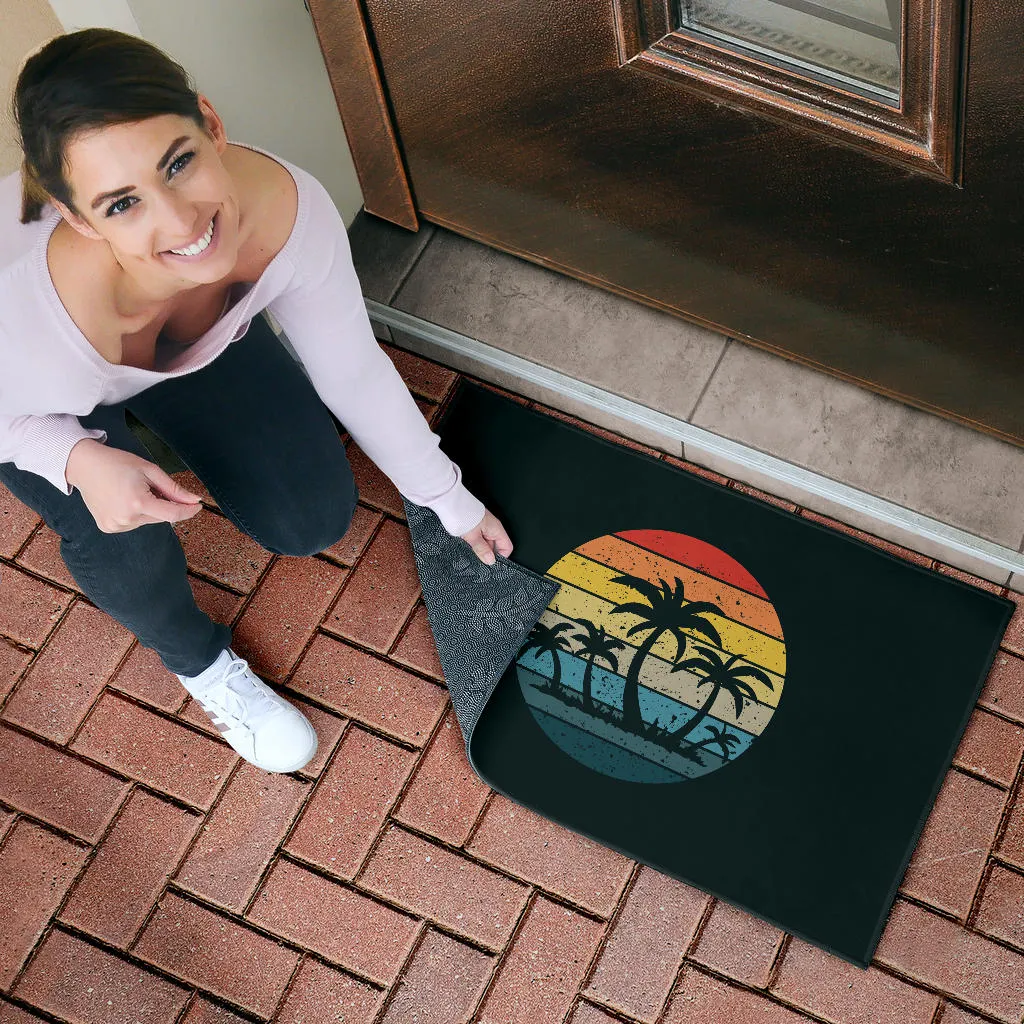 Palm Trees Retro Sunset Doormats