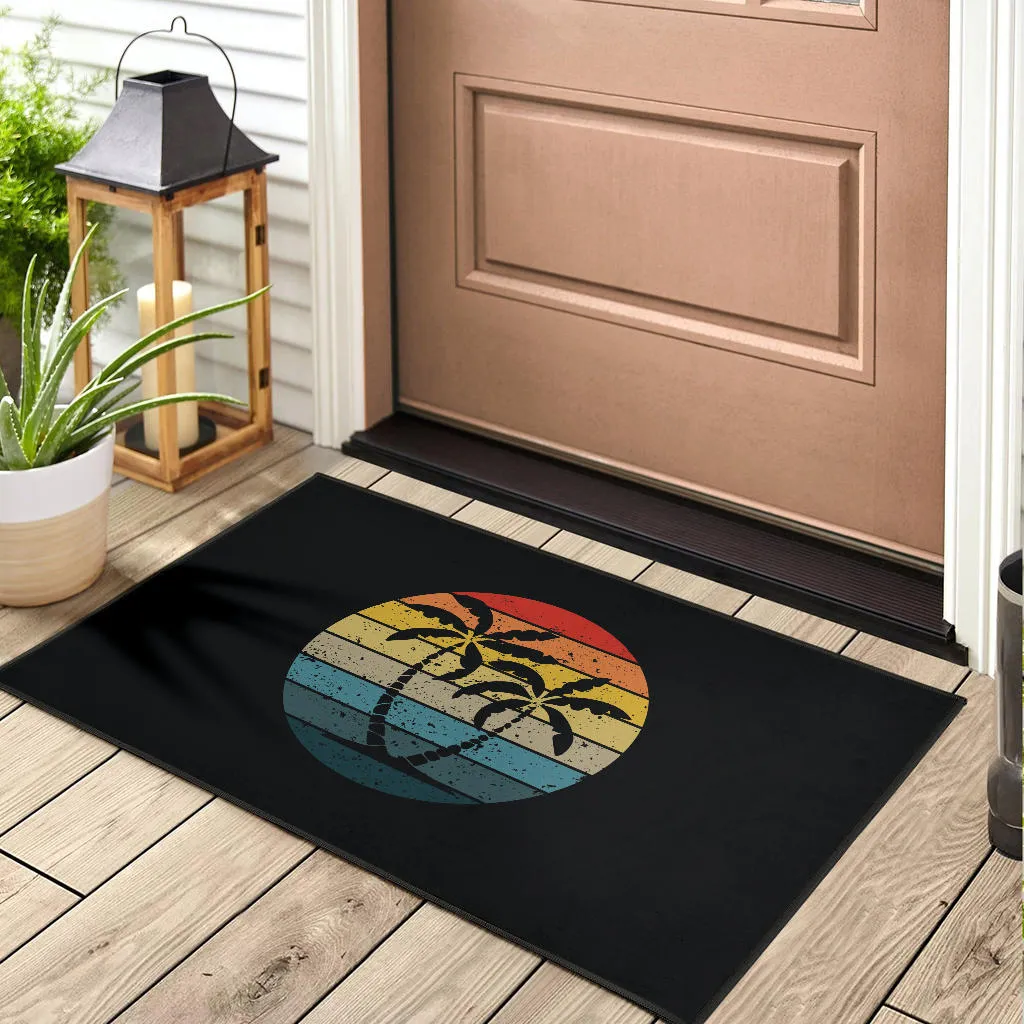 Palm Trees Retro Sunset Doormats