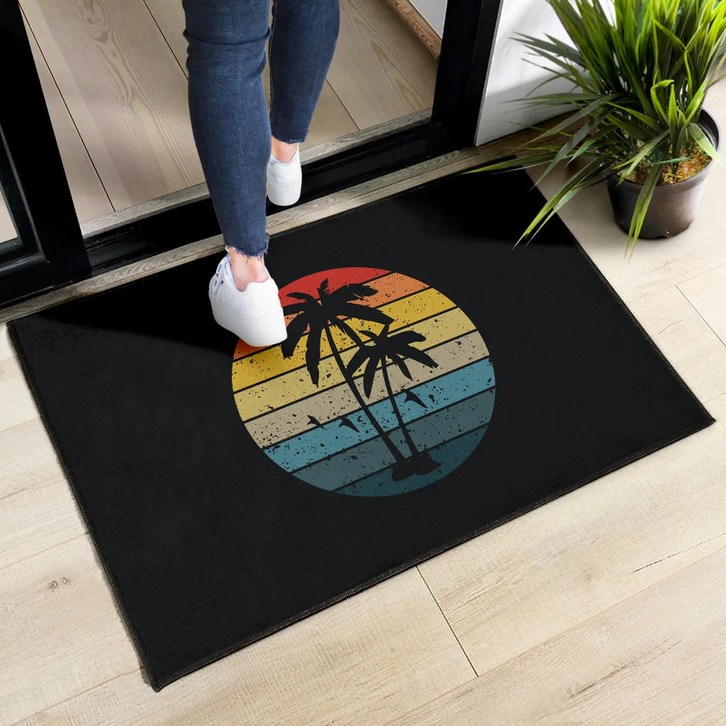 Palm Trees Retro Sunset Doormats