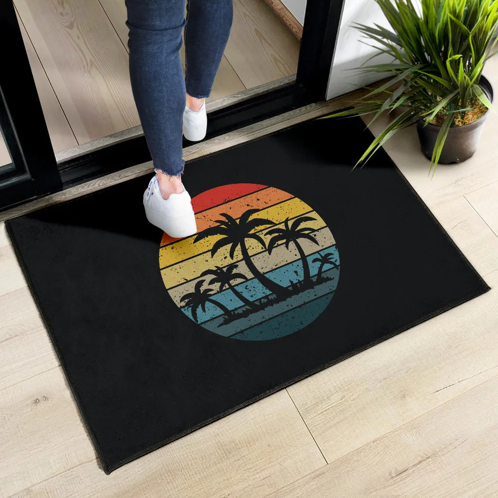 Palm Trees Retro Sunset Doormats