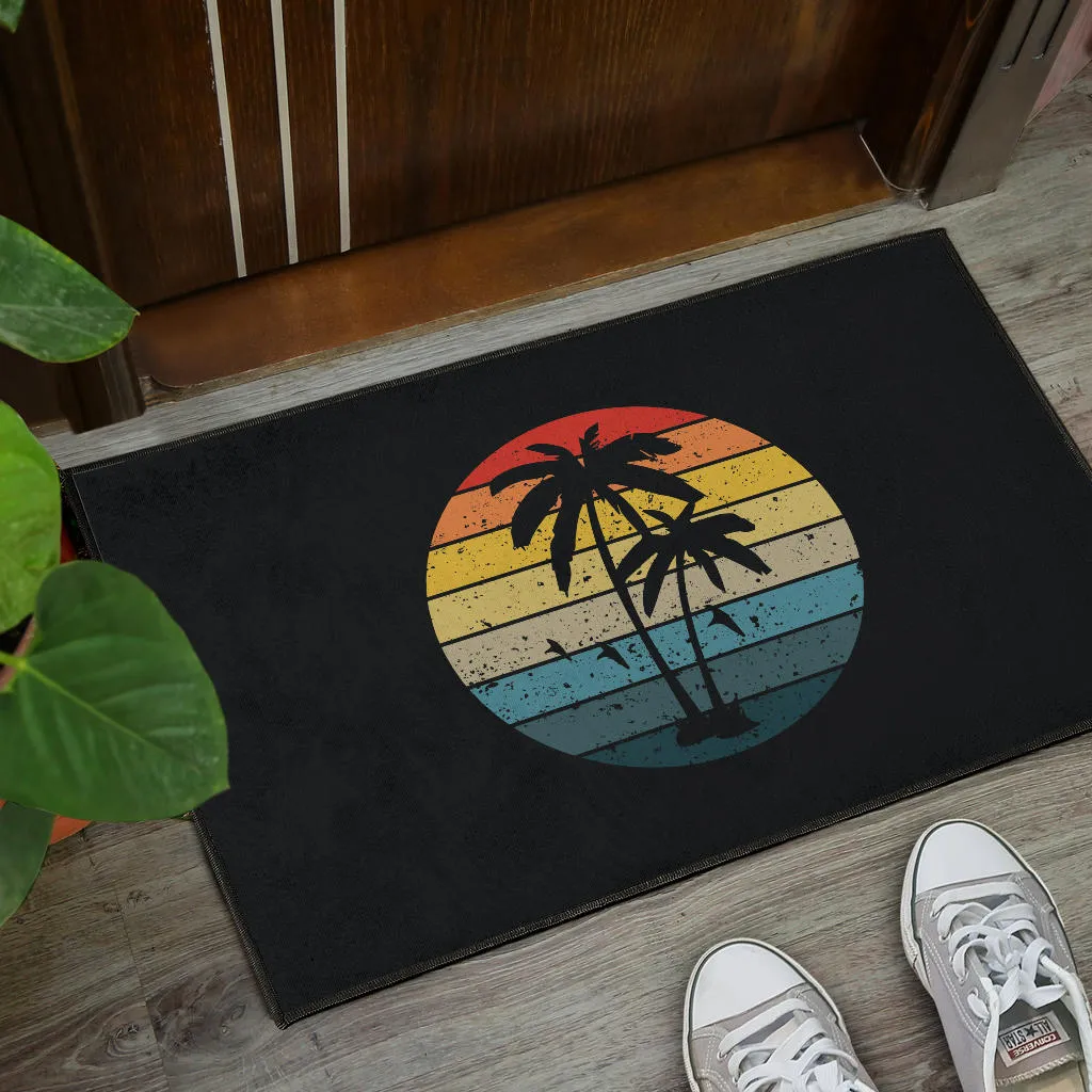 Palm Trees Retro Sunset Doormats