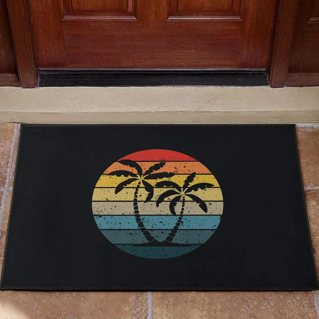 Palm Trees Retro Sunset Doormats