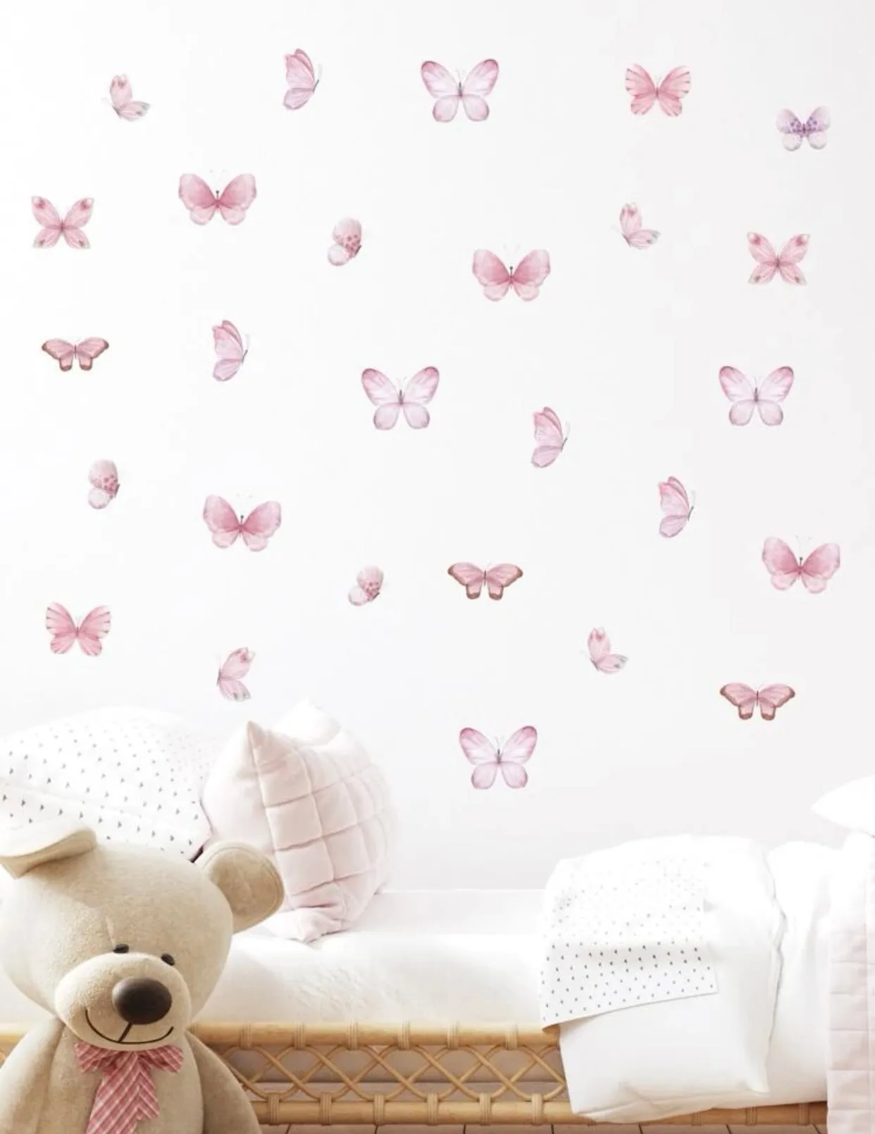 Pastel Pink Butterflies Wall Decal