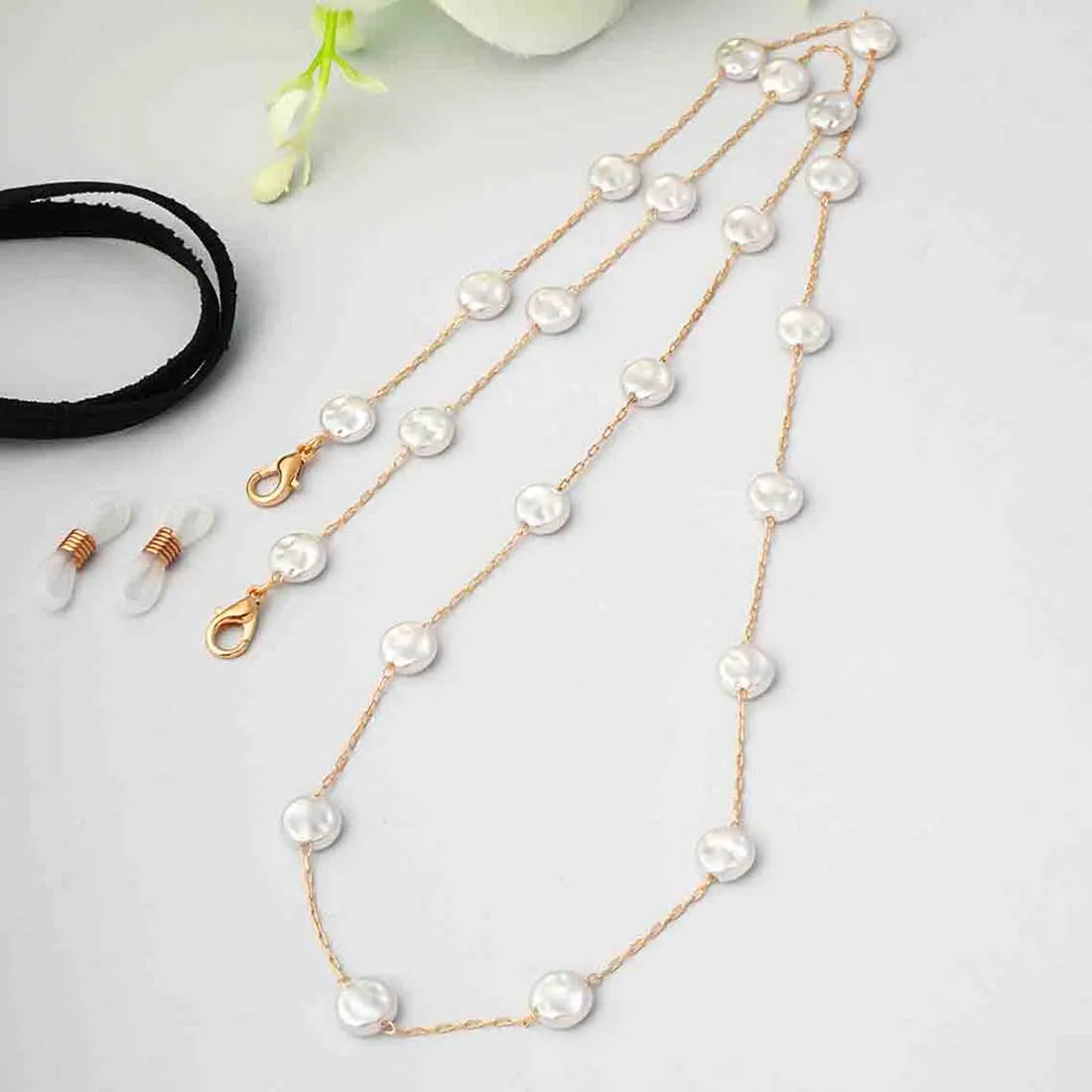Pearl Disc Mask Chain