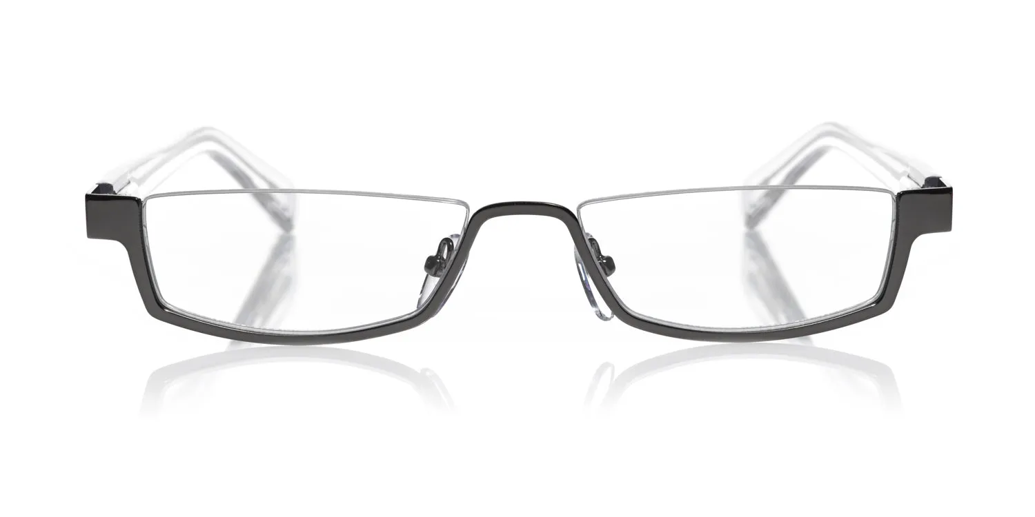 Peek Performer Color 51 - Shiny Gunmetal Front with Clear Crystal Temples