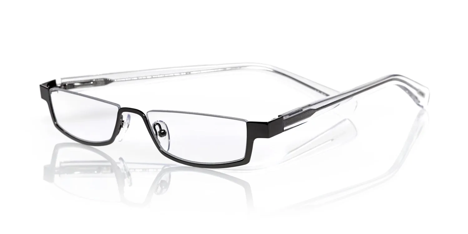 Peek Performer Color 51 - Shiny Gunmetal Front with Clear Crystal Temples