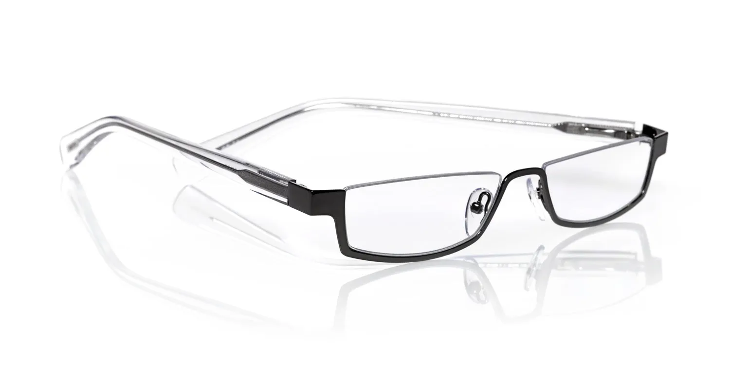 Peek Performer Color 51 - Shiny Gunmetal Front with Clear Crystal Temples
