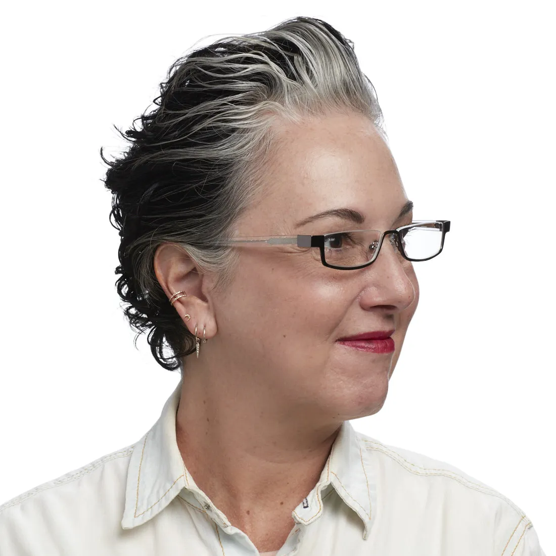 Peek Performer Color H1 - Matte Silver Front with Horn Temples