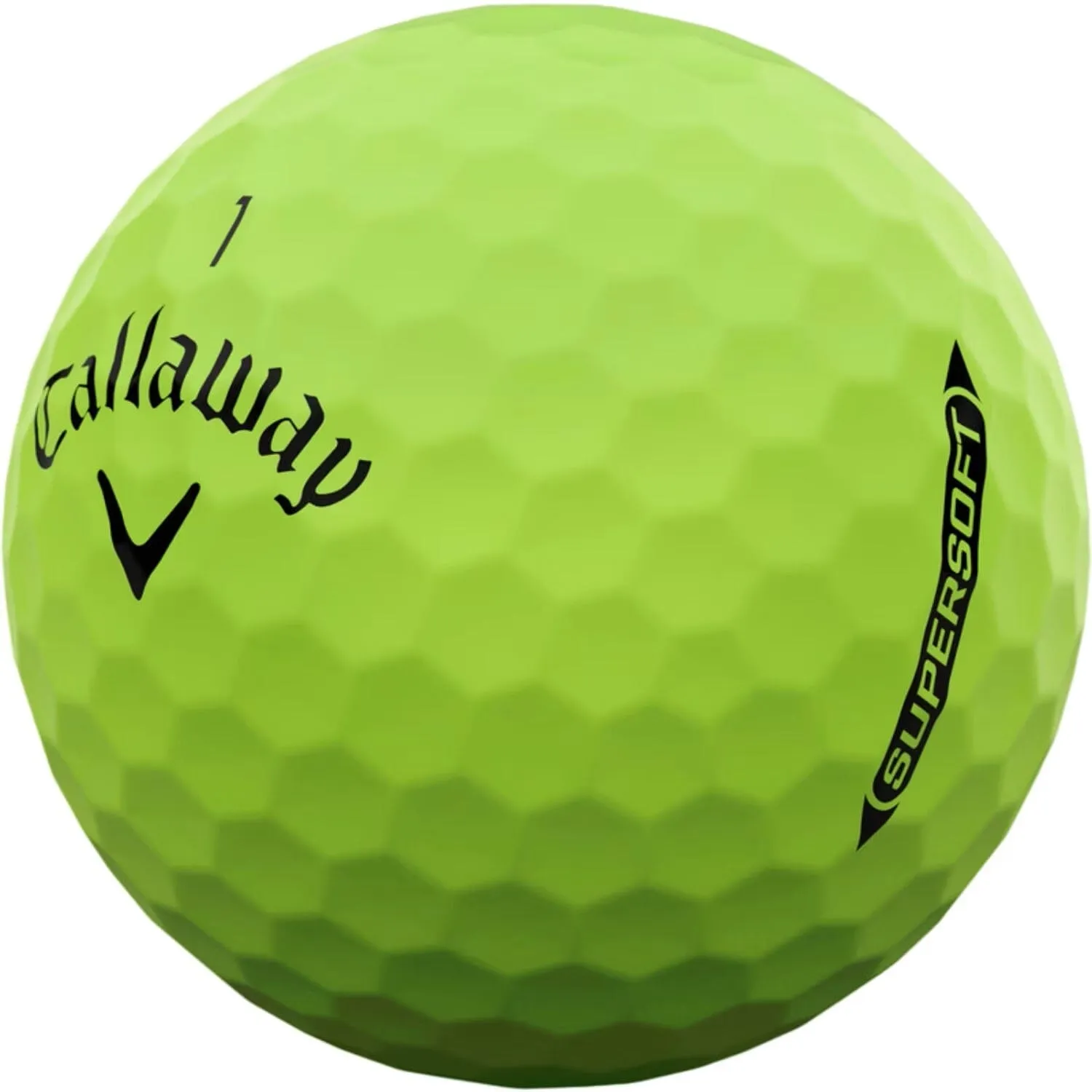 Pelotas de golf Callaway 2025 Supersoft Green (paquete de 12)