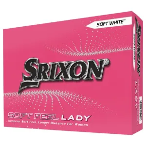 Pelotas de golf Srixon Soft Feel para mujer, color blanco, 12 unidades
