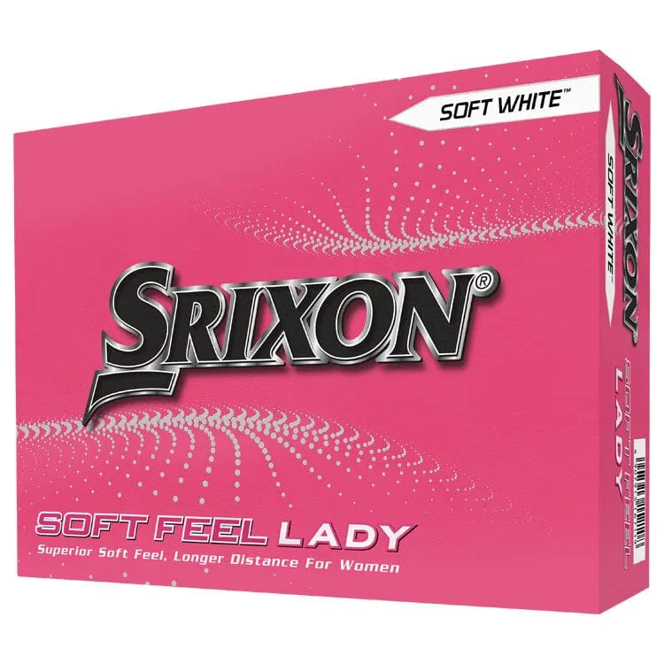 Pelotas de golf Srixon Soft Feel para mujer, color blanco, 12 unidades