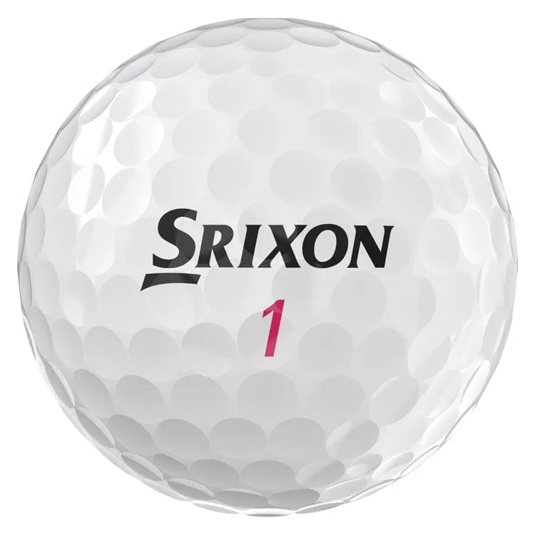 Pelotas de golf Srixon Soft Feel para mujer, color blanco, 12 unidades