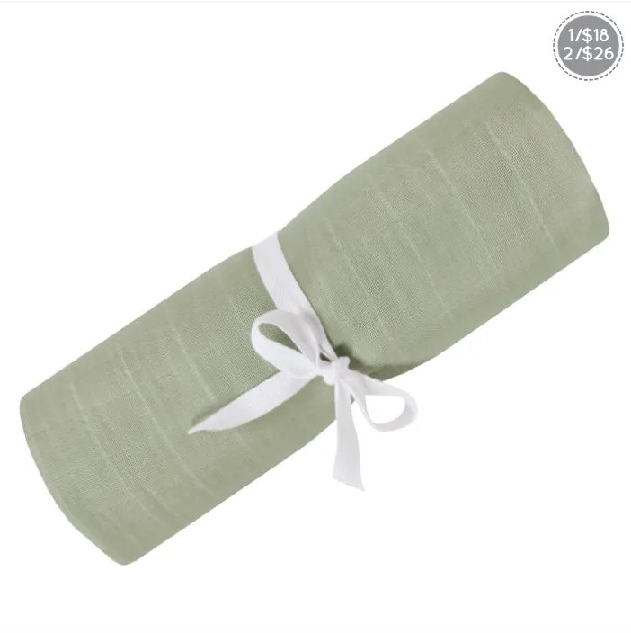 Perlim Pinpin - Muslin Swaddle Blanket | Kaki