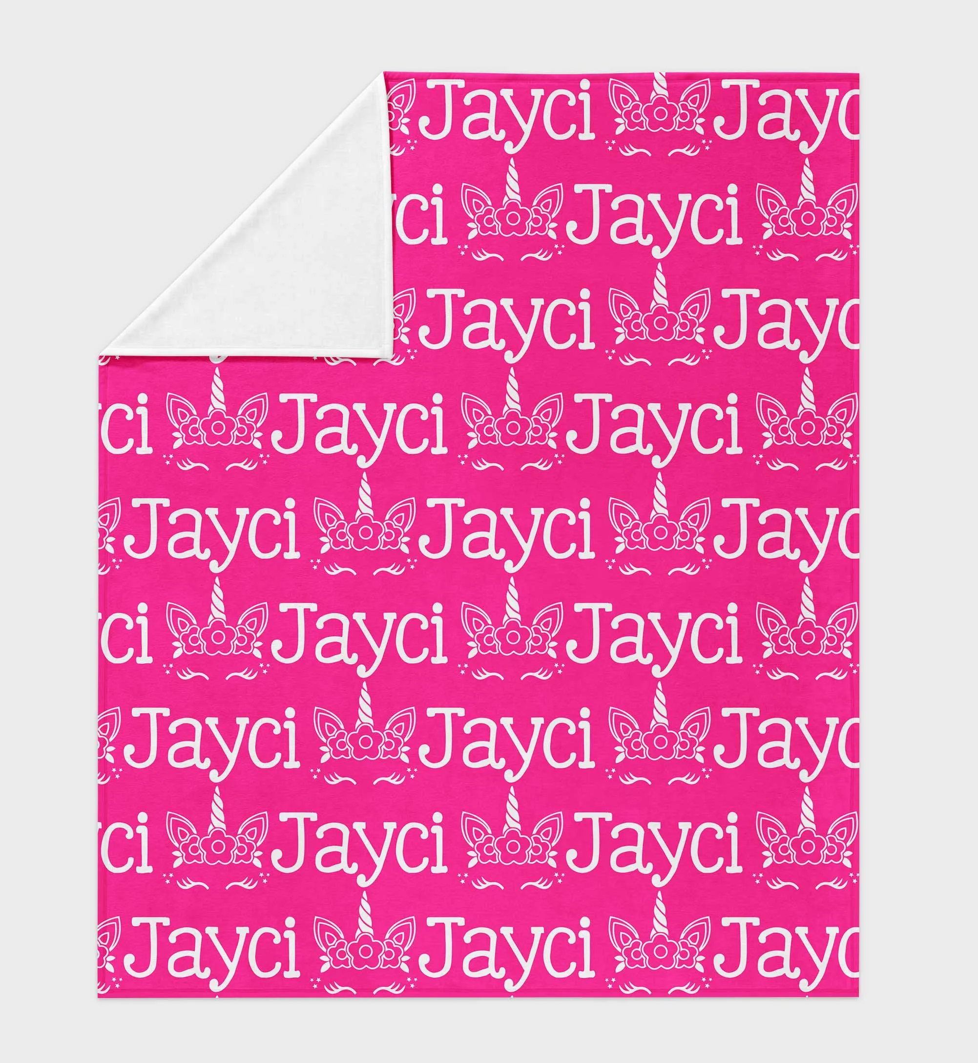 Personalized Kid/Teen Blanket - Name and Unicorn
