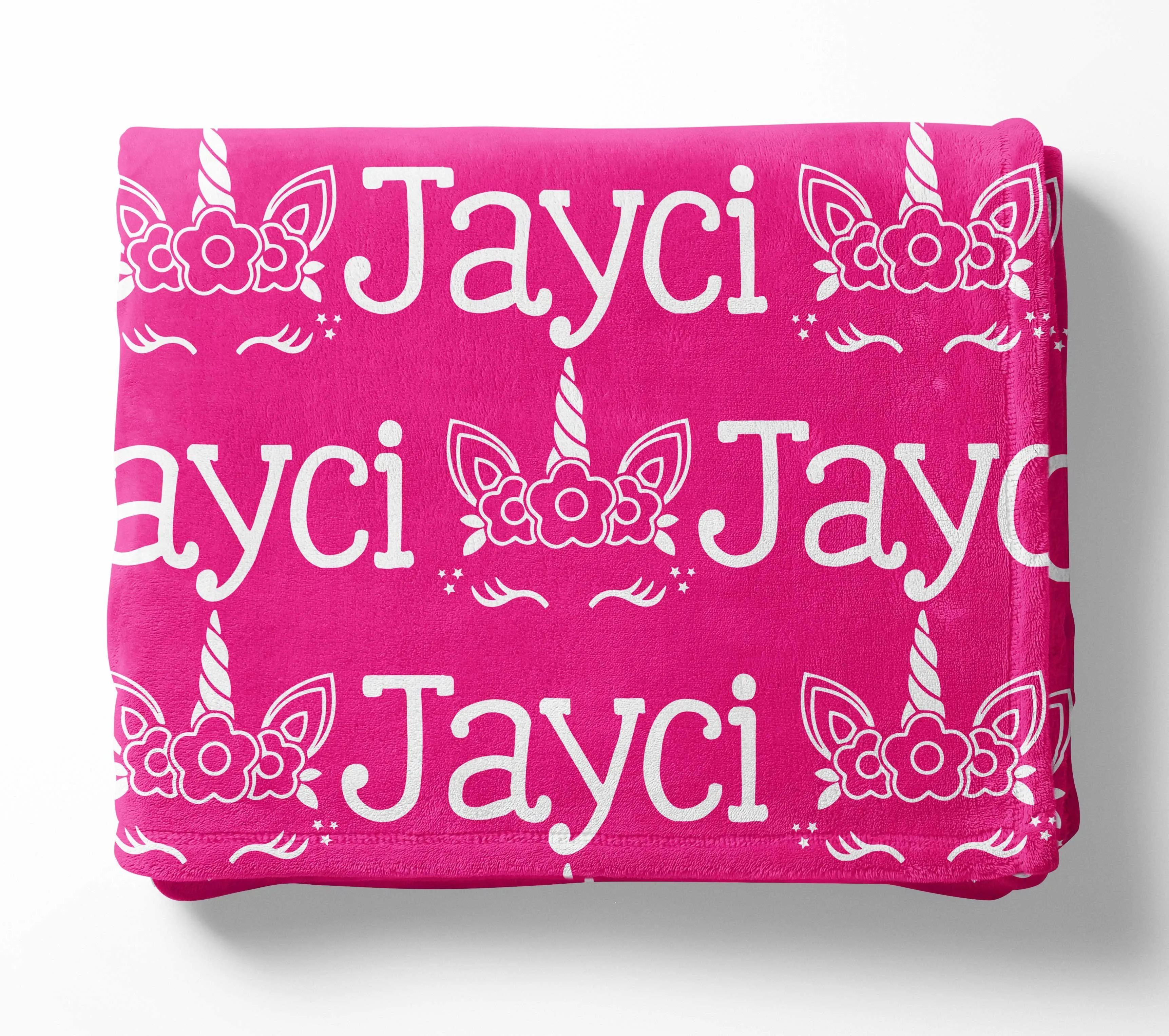 Personalized Kid/Teen Blanket - Name and Unicorn