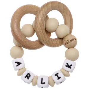 Personalized Teether Ring with Name (Solid Color)