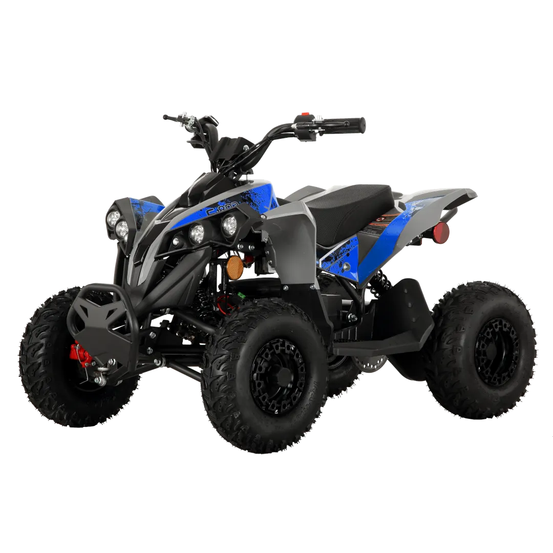 Pioneer e-802 electric ATV Bundle | Ages 6  only | Blue Decals Feat.