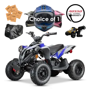 Pioneer e-802 electric ATV Bundle | Ages 6  only | Blue Decals Feat.