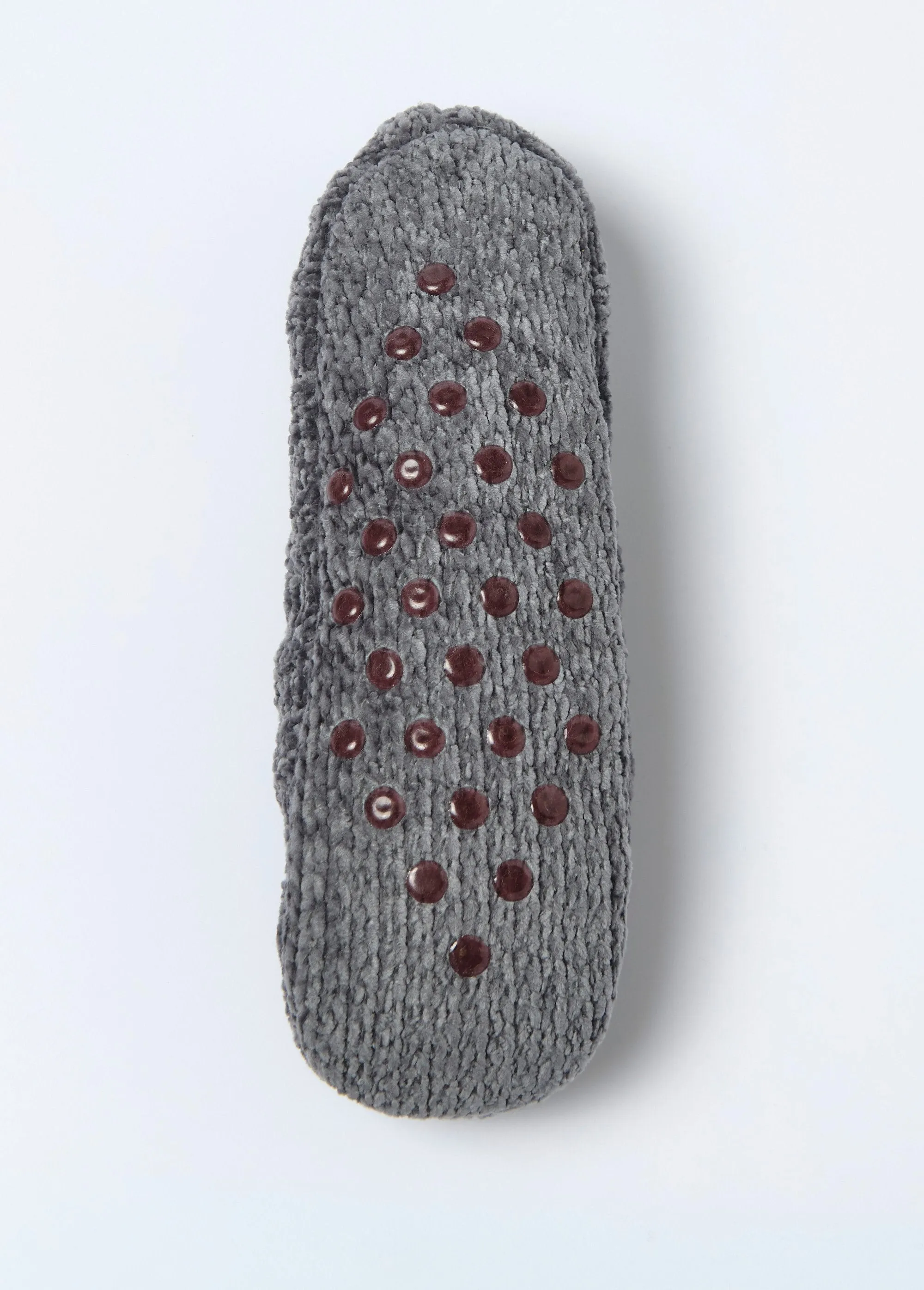 Plush knit slippers