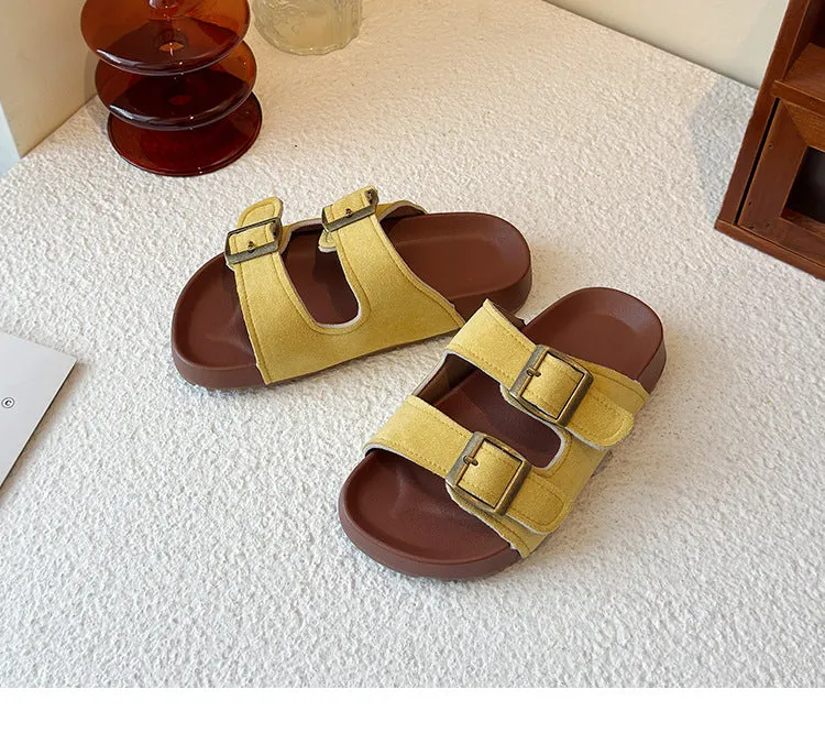 PREORDER: The Bex Double Buckle Kid Sandals 5.12.25