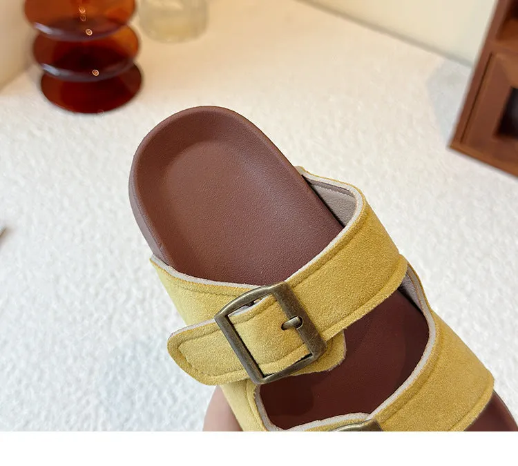 PREORDER: The Bex Double Buckle Kid Sandals 5.12.25