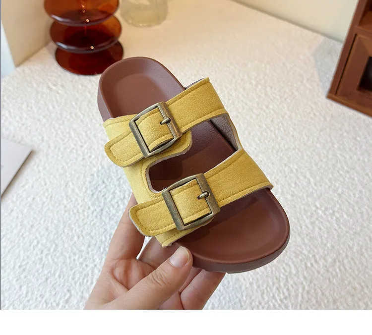 PREORDER: The Bex Double Buckle Kid Sandals 5.12.25