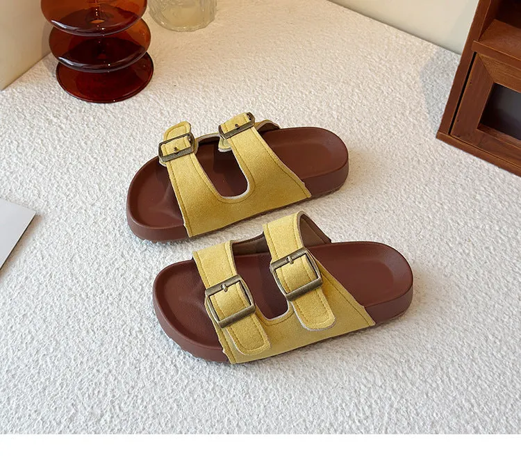 PREORDER: The Bex Double Buckle Kid Sandals 5.12.25
