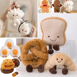 Pretzel Croissant Toast Plush Toy