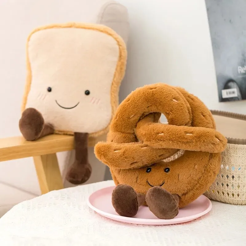 Pretzel Croissant Toast Plush Toy