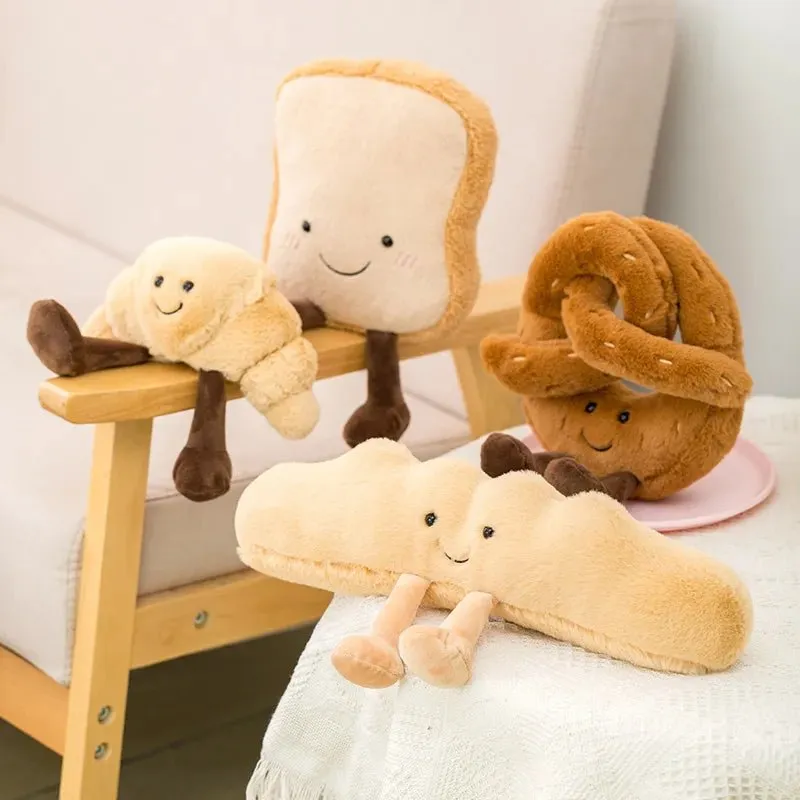 Pretzel Croissant Toast Plush Toy