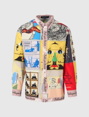 PRINTED SATIN SHIRT