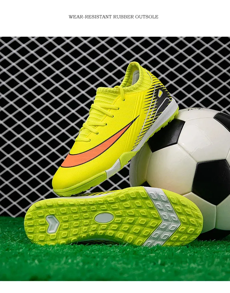 Professional Kid New Soccer Shoes Match Ankle Non-Slip Football Boots TF Sneakers Boys Comfortable Sports Shoes Unisex