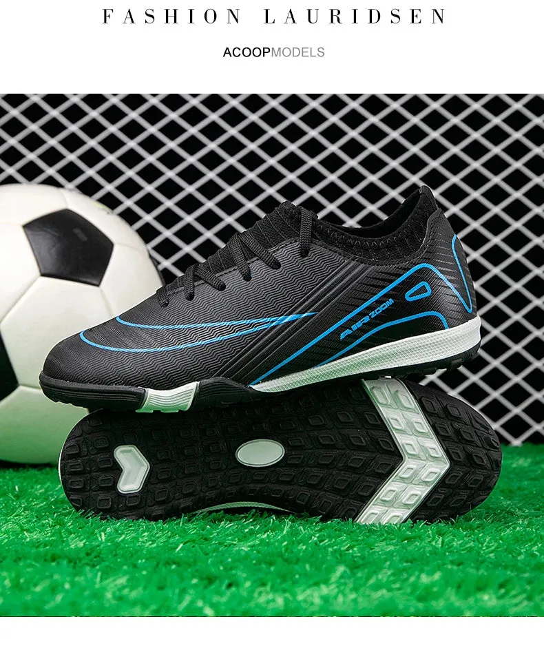 Professional Kid New Soccer Shoes Match Ankle Non-Slip Football Boots TF Sneakers Boys Comfortable Sports Shoes Unisex