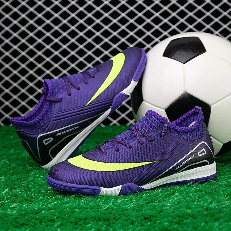 Professional Kid New Soccer Shoes Match Ankle Non-Slip Football Boots TF Sneakers Boys Comfortable Sports Shoes Unisex