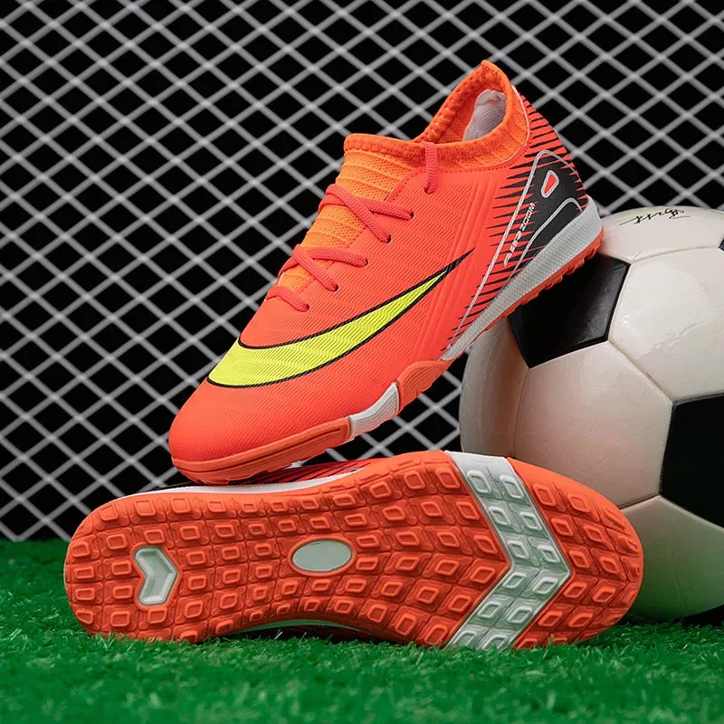 Professional Kid New Soccer Shoes Match Ankle Non-Slip Football Boots TF Sneakers Boys Comfortable Sports Shoes Unisex