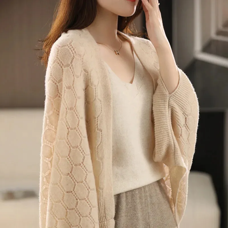 Pure Wool Honeycomb Shawl