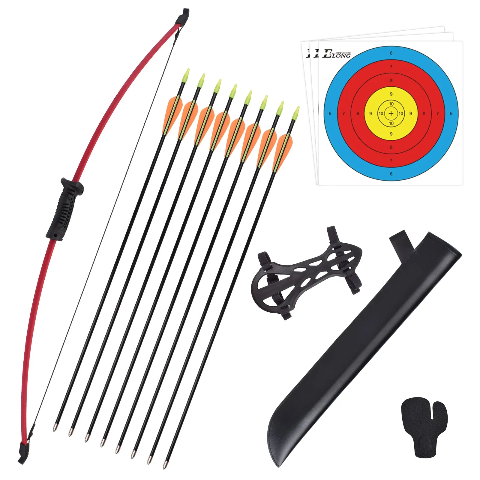 Recurve Bow and Arrow Set Outdoor for Children Junior Archery Beginner