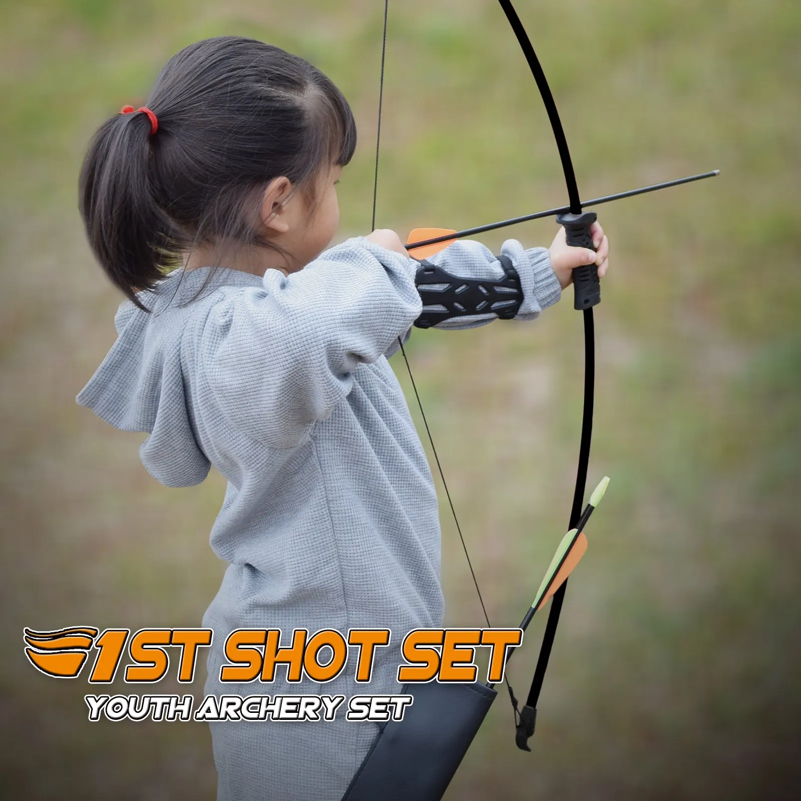 Recurve Bow and Arrow Set Outdoor for Children Junior Archery Beginner