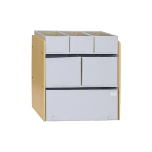 Recycled Fabric Multi-Bin Toy Organizer