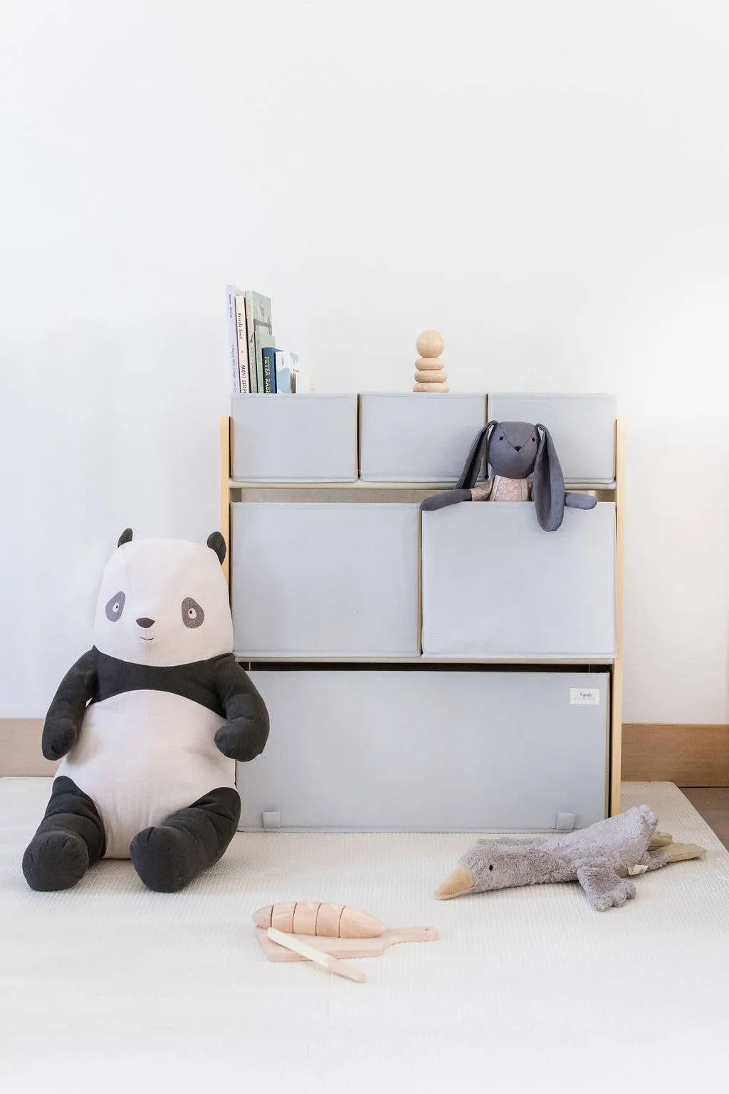 Recycled Fabric Multi-Bin Toy Organizer