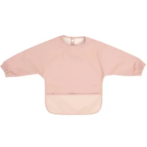Recycled Long Sleeve Smock Bib Pink - 6M 