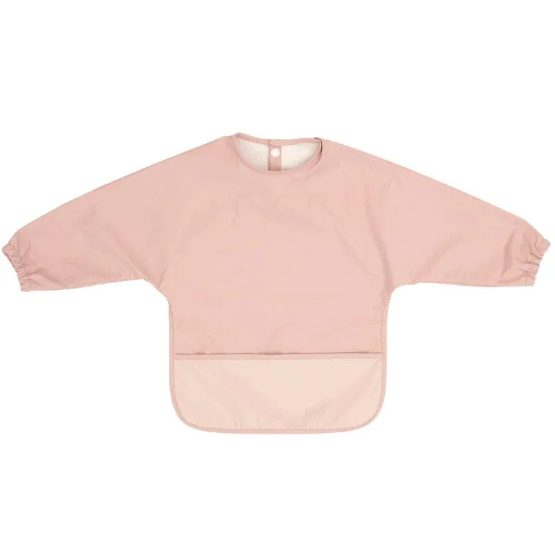 Recycled Long Sleeve Smock Bib Pink - 6M 